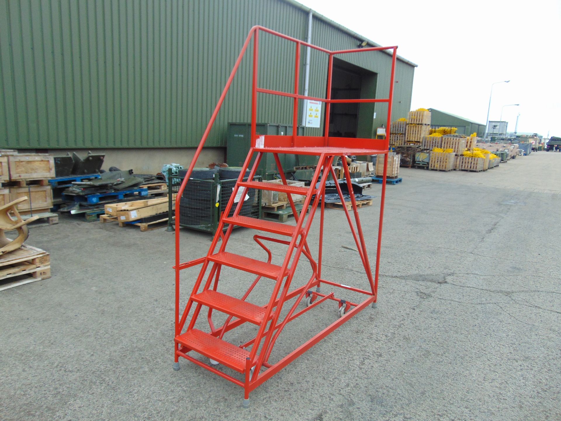 6-Step mobile Warehouse Ladder