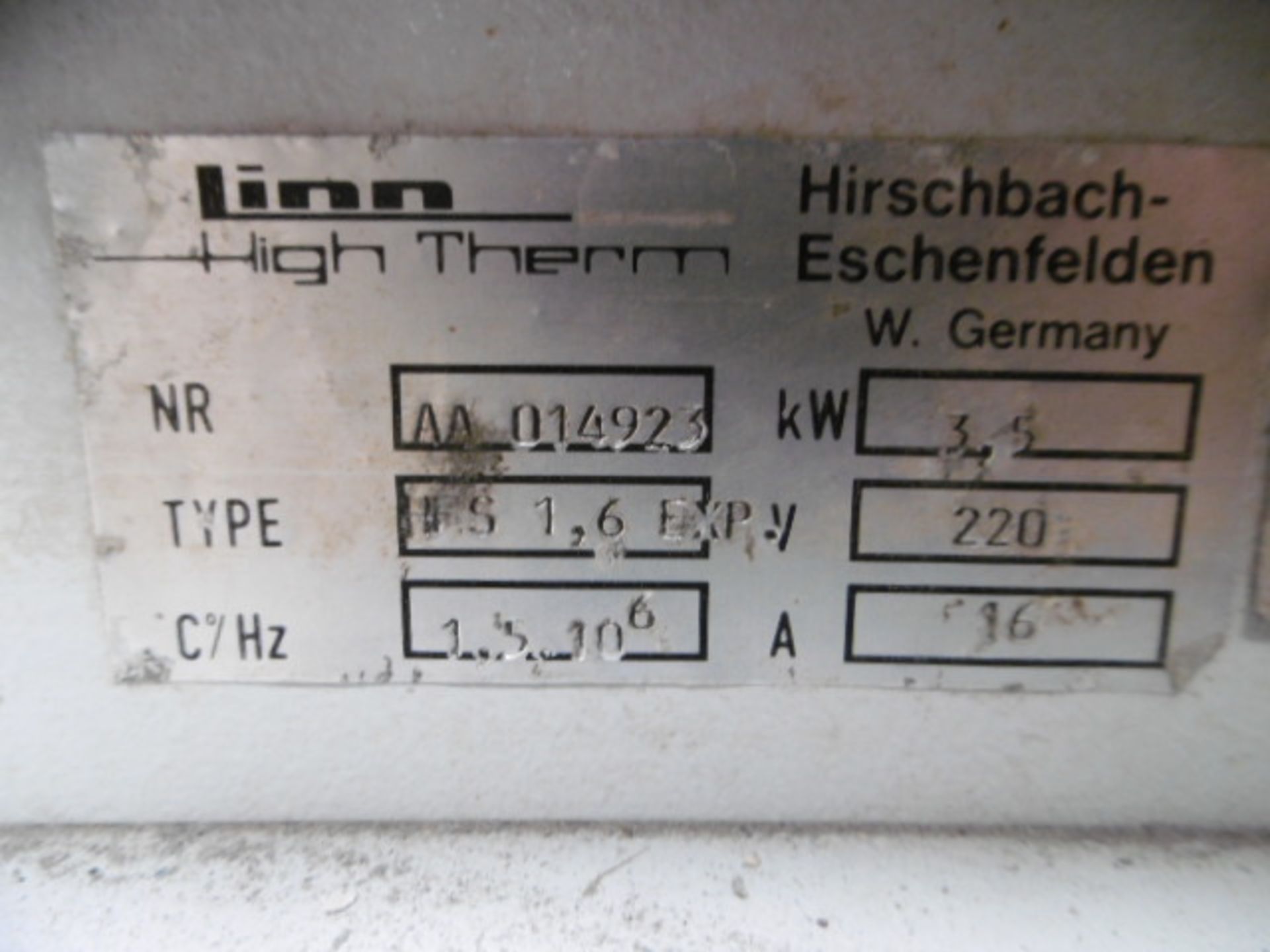 Linn Hightherm HFS 1,6 Dental Casting Machine - Image 9 of 9