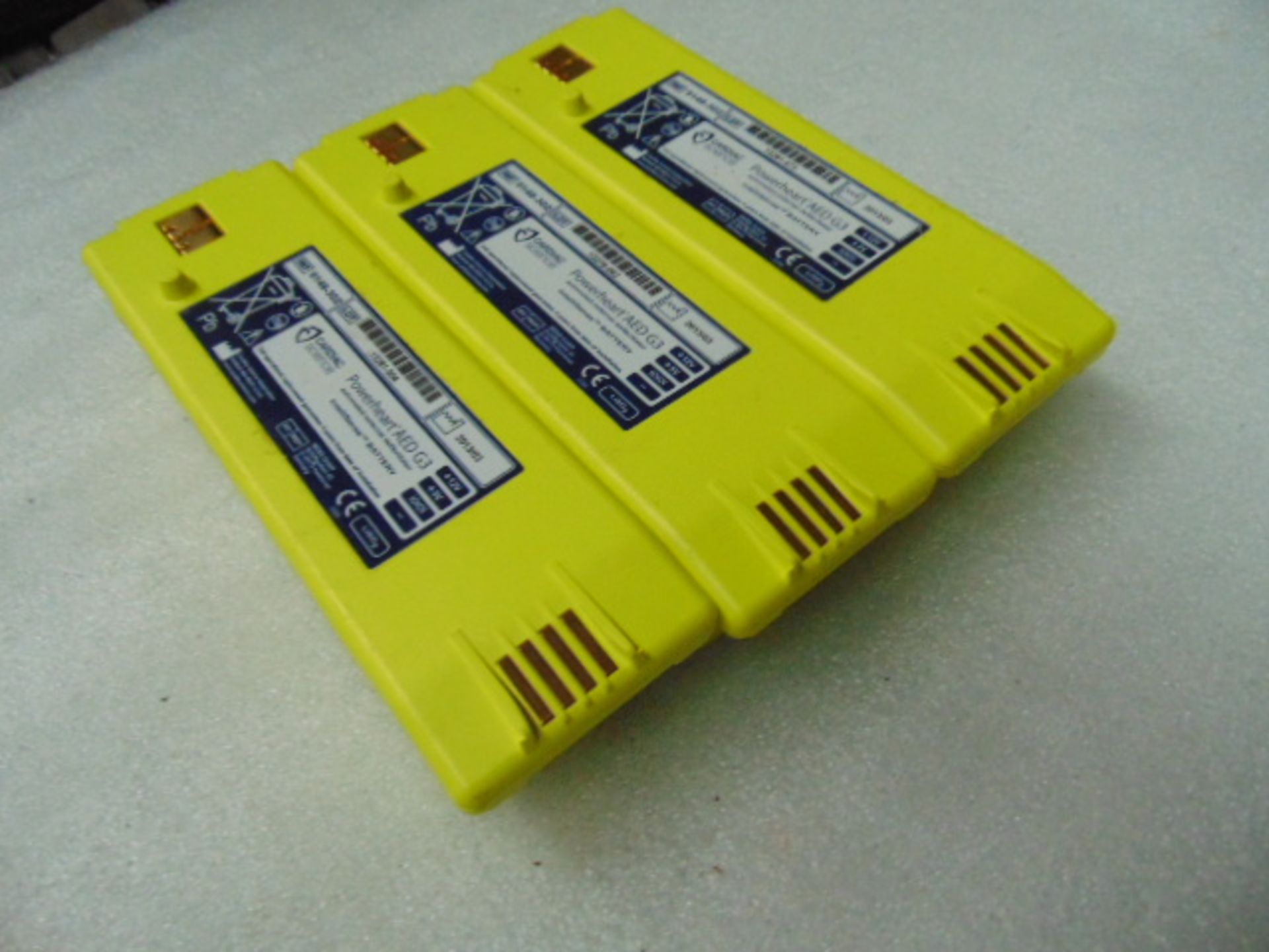 Qty 3 Cardiac Science Powerheart G3 Automatic AED Automatic External Defribrillator Batteries - Image 2 of 3