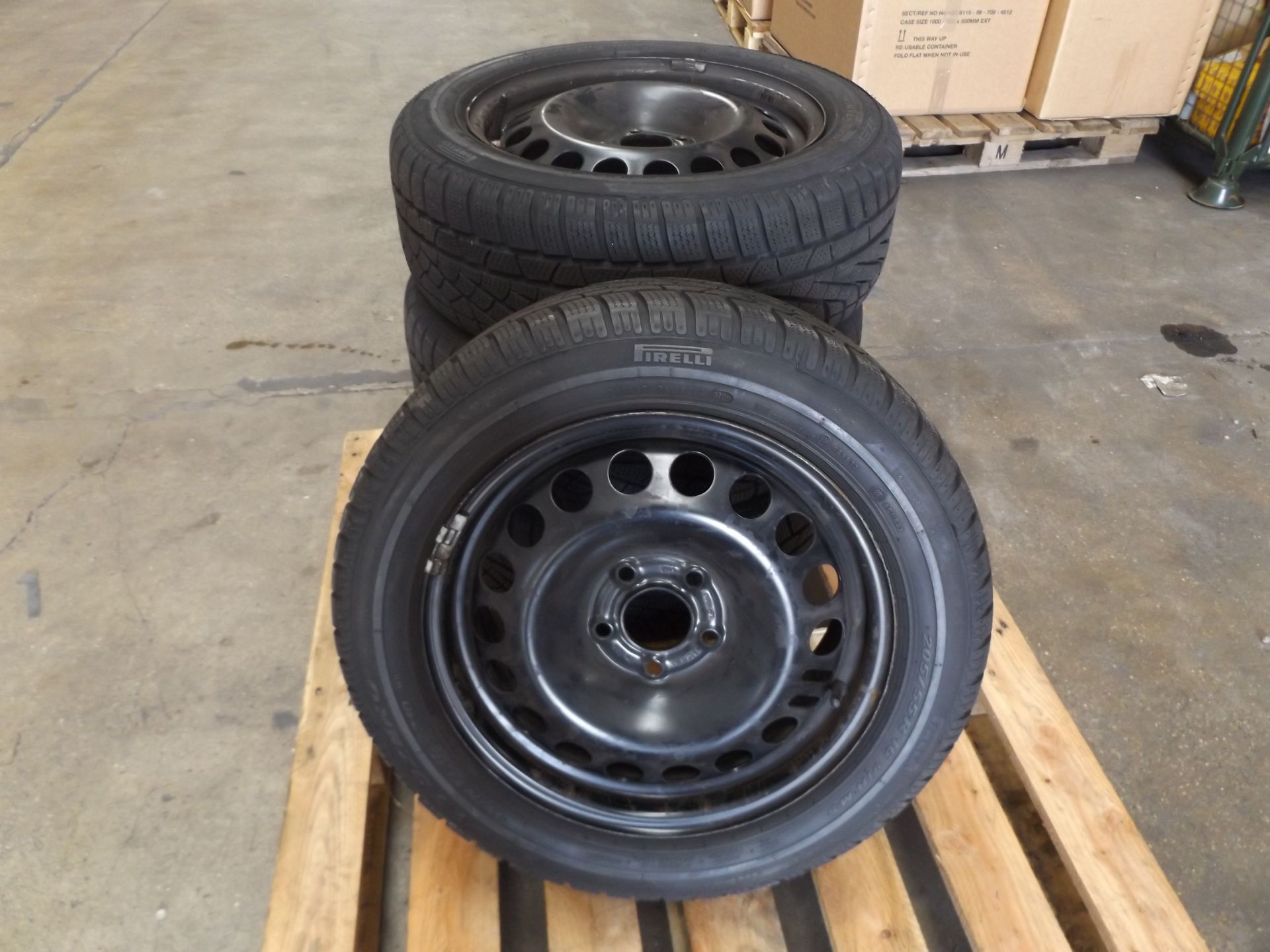 4 x Pirelli Sottozero 205/55R 16 Winter Tyres complete with 5 Stud Rims