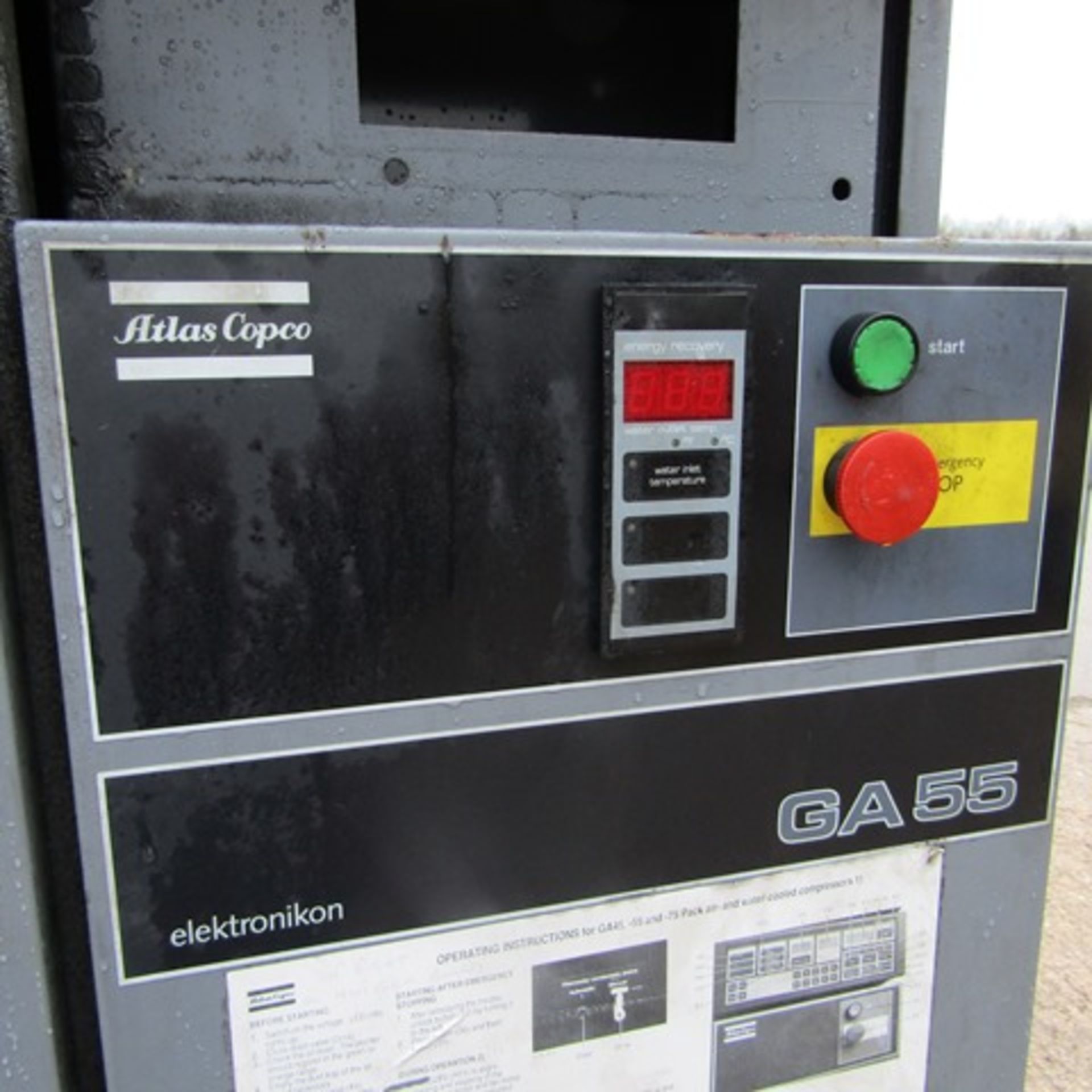 Atlas Copco GA55 Air Compressor - Image 8 of 14