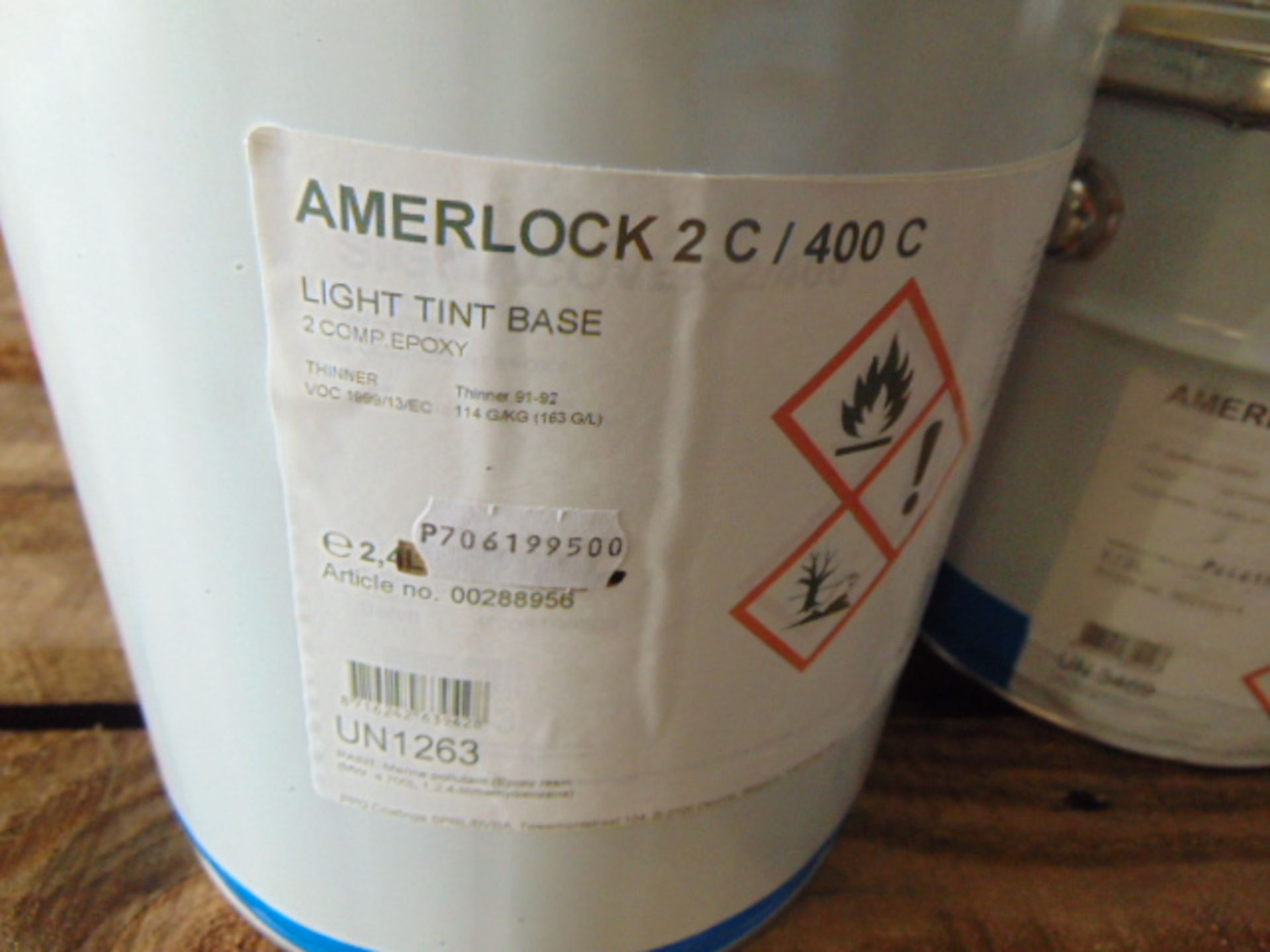 Unissued 2.4/2L Cans of Amerlock 400C Light Tint Base Epoxy - Image 4 of 4