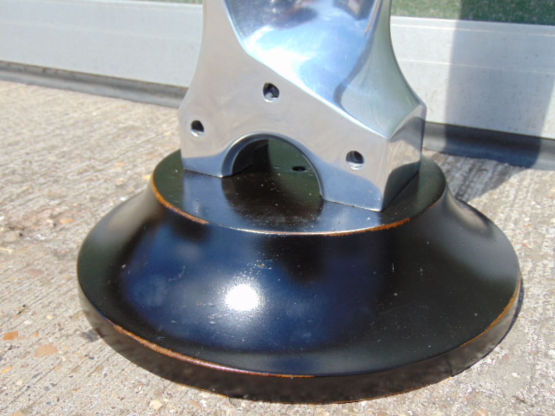 Polished Aluminium Propeller Blade on Stand - Image 5 of 6