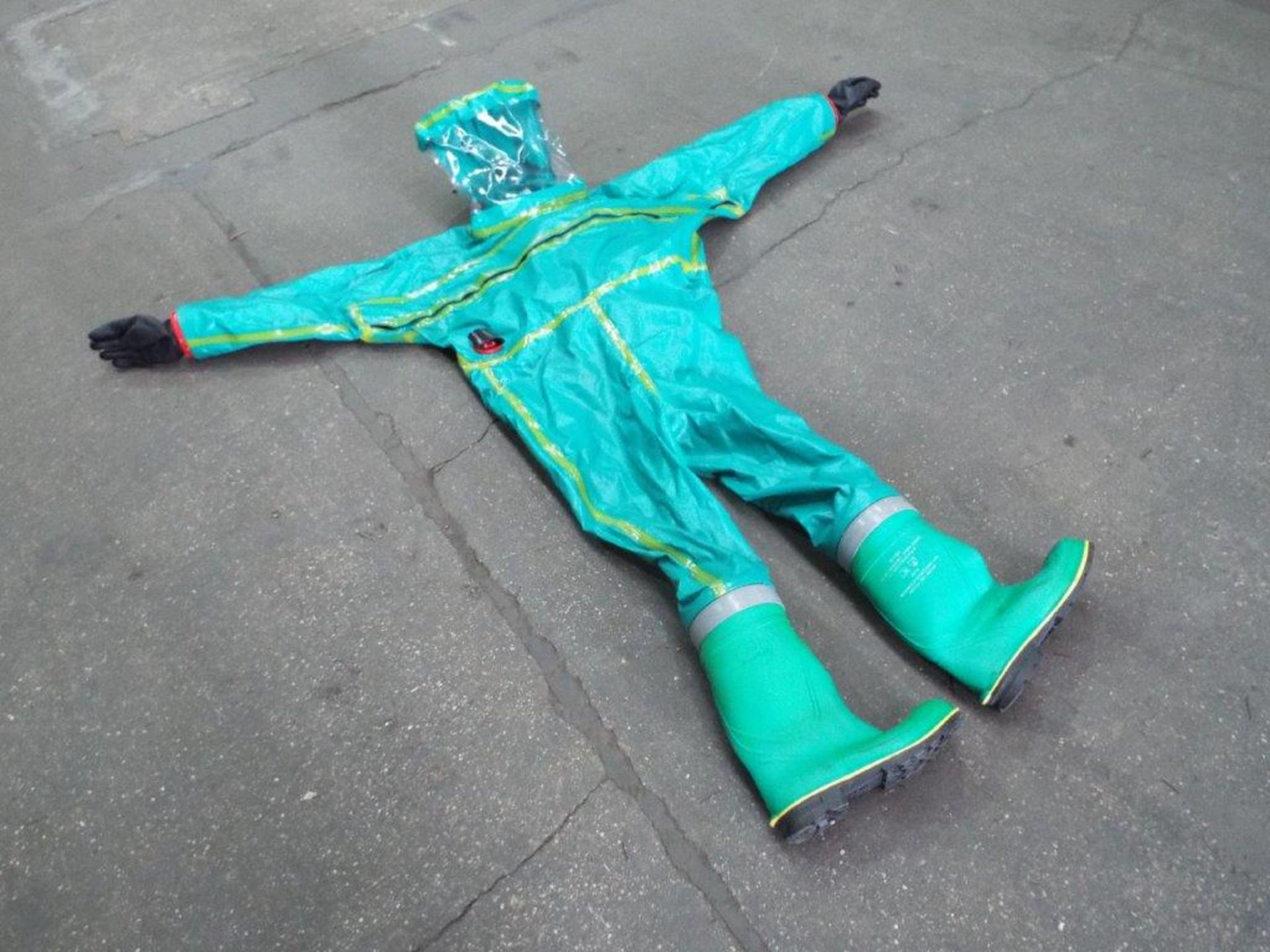 Respirex Respiratory Protective Clothing Training Suit with Attached Boots and Gloves etc - Image 2 of 12