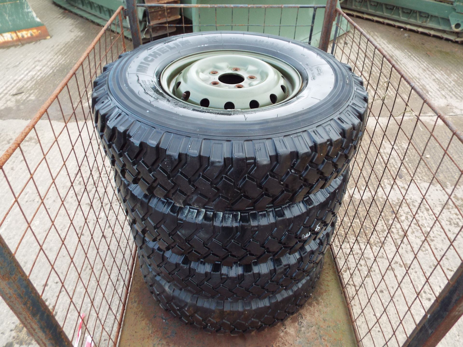 4 x Michelin XZL 8.25 R16 Tyres with Rims