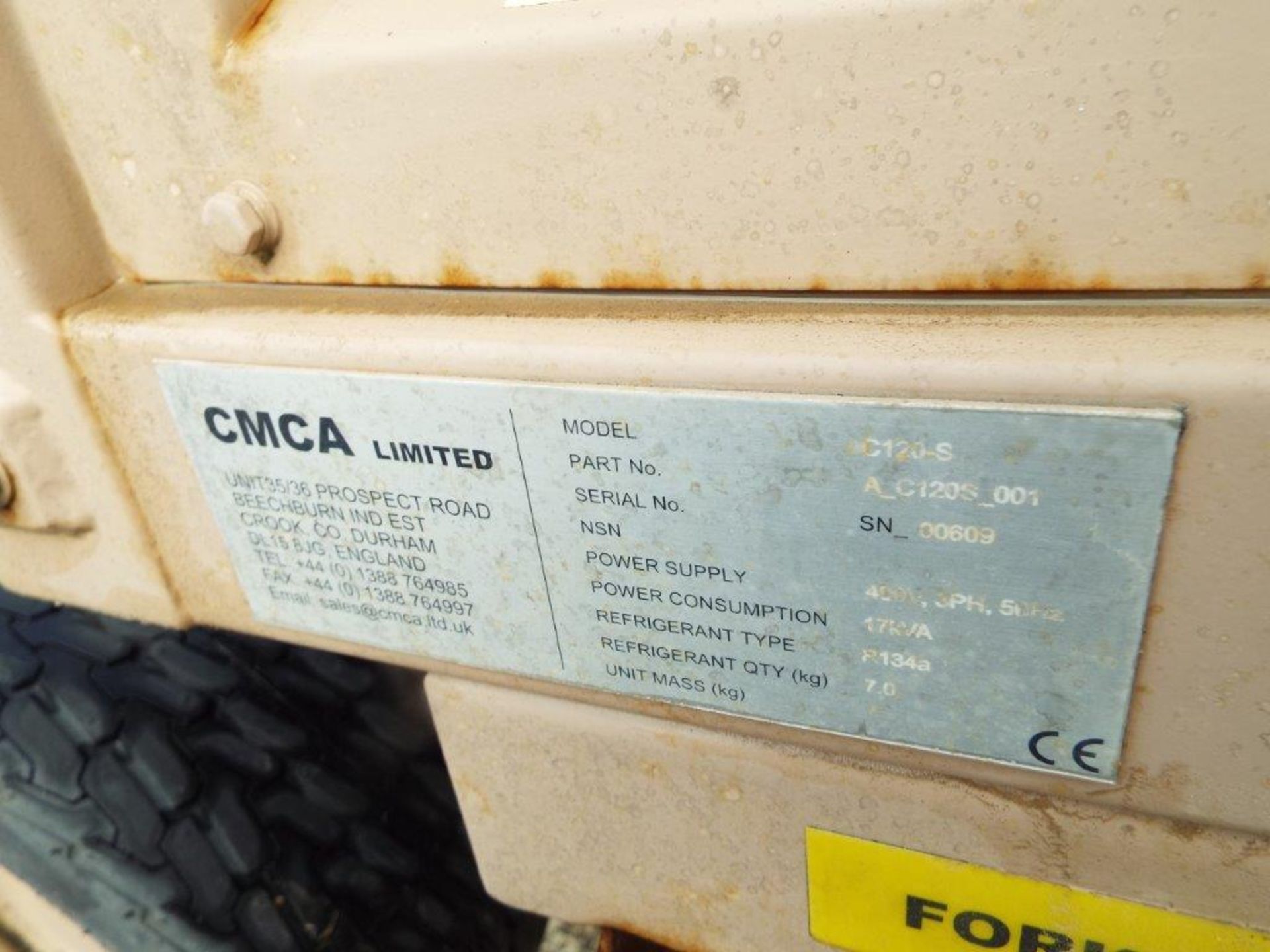 Trailer Mounted CMCA C120-S Ruggedised Air Conditioning Unit - Image 14 of 16