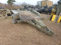 2.5 tonne wide track single axle trailer c/w spare wheel.