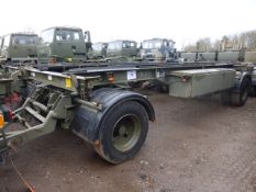 King Ro/Ro 15 tonne 2 axle drawbar Drops/container trailer, ex-reserve c/w spare wheel, etc.