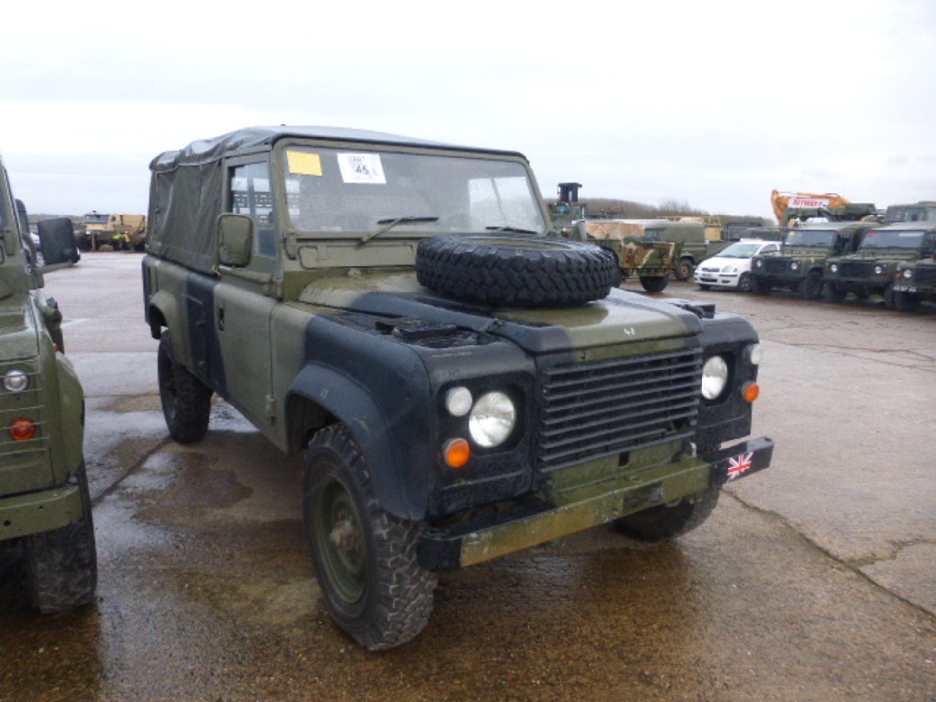 Land Rover 110 soft top with rear seats, RHD, 2.5 N/A diesel engine, Wolf wheels, etc. 22,000 KMs.