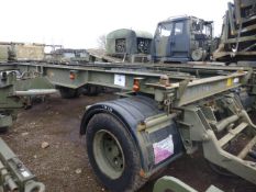 King Ro/Ro 15 tonne 2 axle drawbar Drops/container trailer, ex-reserve c/w spare wheel, etc.