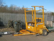 Single axle plant trailer c/w diesel generator. Direct Highways Authority.