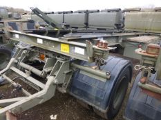 King Ro/Ro 15 tonne 2 axle drawbar Drops/container trailer, ex-reserve c/w spare wheel, etc.