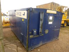 Demountable office/workshop, fully insulated.