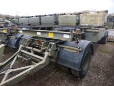 King Ro/Ro 15 tonne 2 axle drawbar Drops/container trailer, ex-reserve c/w spare wheel, etc.