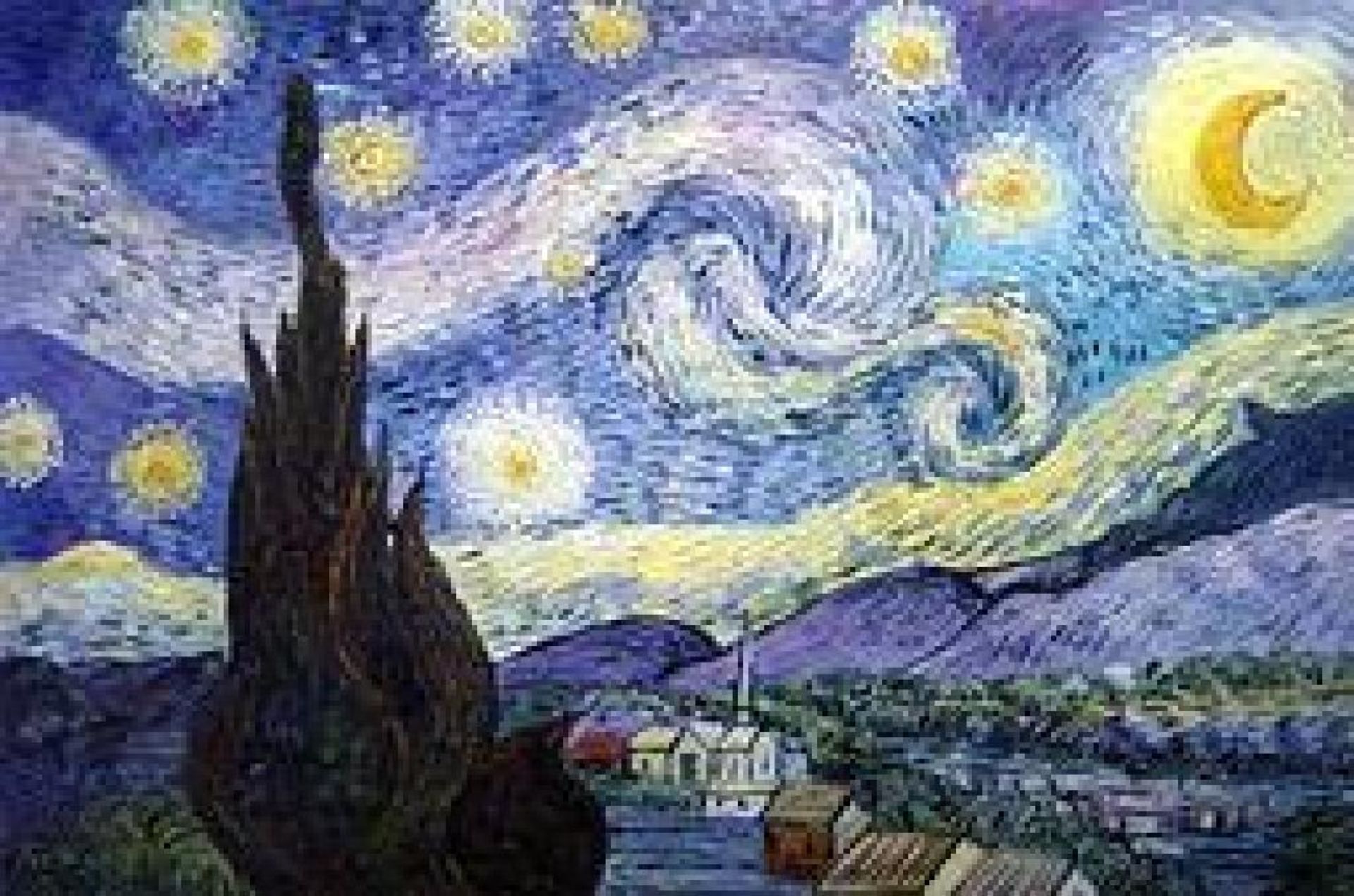 (ART) "A Starry Night" - Vincent Van Gogh (MO2164VGH-20) (11-F78BG)