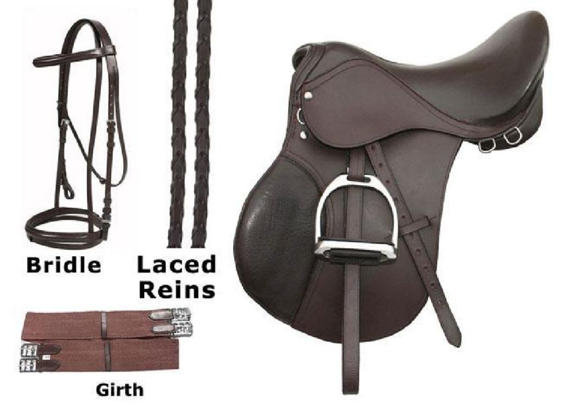 NEW! 16 18 Brown Event Jumping Saddle Package [4745A]