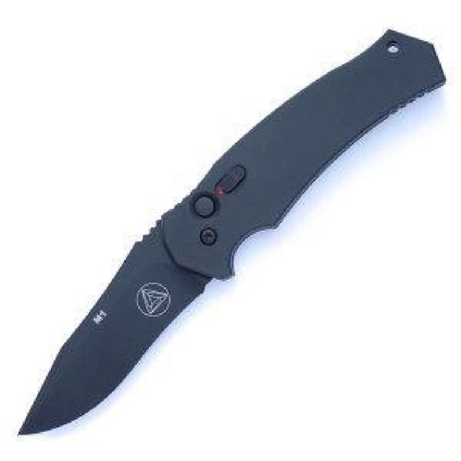 NEW! M1 Automatic OTS, Black Titanium Handle, Black Plain 856537004192