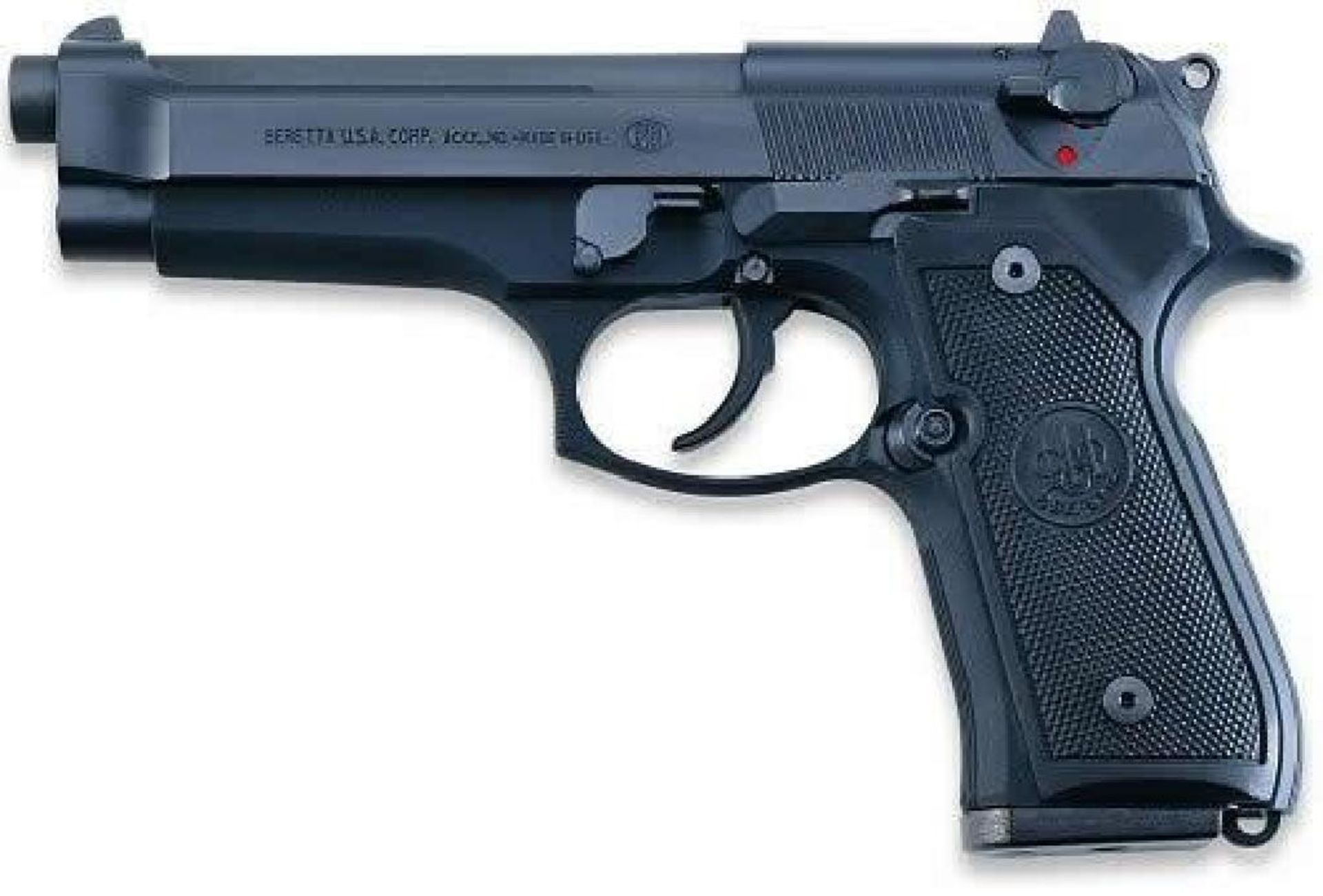 FAMILY:92 Pistol Series  MODEL:M9  TYPE:Semi-Auto Pistol  ACTION:Double / Single Action  FINISH:Blue