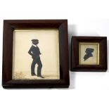 Two late 19th/early 20th Century silhouettes
The first in the manner of Mrs Harrington, depicting