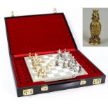 A fine quality Asprey 9ct gold chess set
Comprising thirty two pieces, each set in 9ct gold and