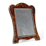 An early 20th Century silver mounted and tortoiseshell easel mirror
The bevelled rectangular