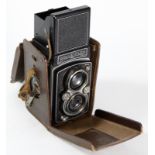 A Franke & Heidecke Rolleiflex medium former twin-lens reflex camera
With serial number 1026271, in