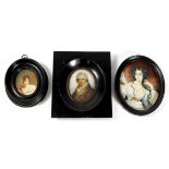 A collection of 20th Century portrait miniatures
The first depicting a gentleman dressed in early