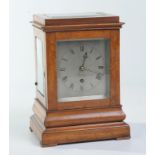 An early 19th Century satinwood mantel timepiece
With a 9cm silvered dial signed De.La.Salle and