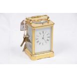 A French repeating carriage clock by Henri Jacot
With a 7cm white dial with Roman numerals with a