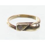 A late 19th/early 20th Century diamond set snake ring
Of crossover design, the head set with a