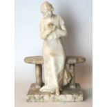 A late 19th/early 20th Century marble fi