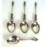 Three Russian apostle spoons