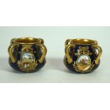 A pair of Coalport hand painted miniatur