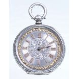 A Victorian hallmarked silver and enamel open face pocket watch
With a 3.