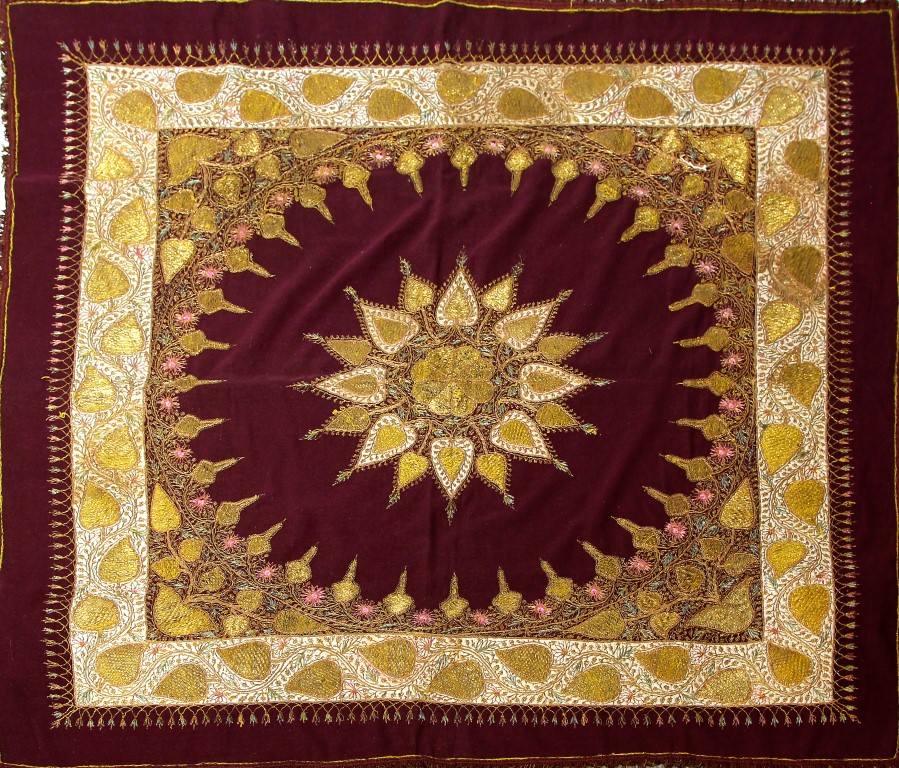 An Indian embroidered tablecloth, 1938