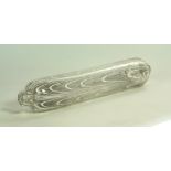 A 19th Century Nailsea glass rolling pin
Having white enamelled glass decoration, length 34cm.