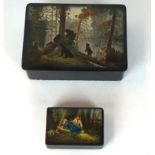 Two 20th Century Russian lacquered boxes