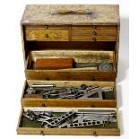 An oak cased tool chest