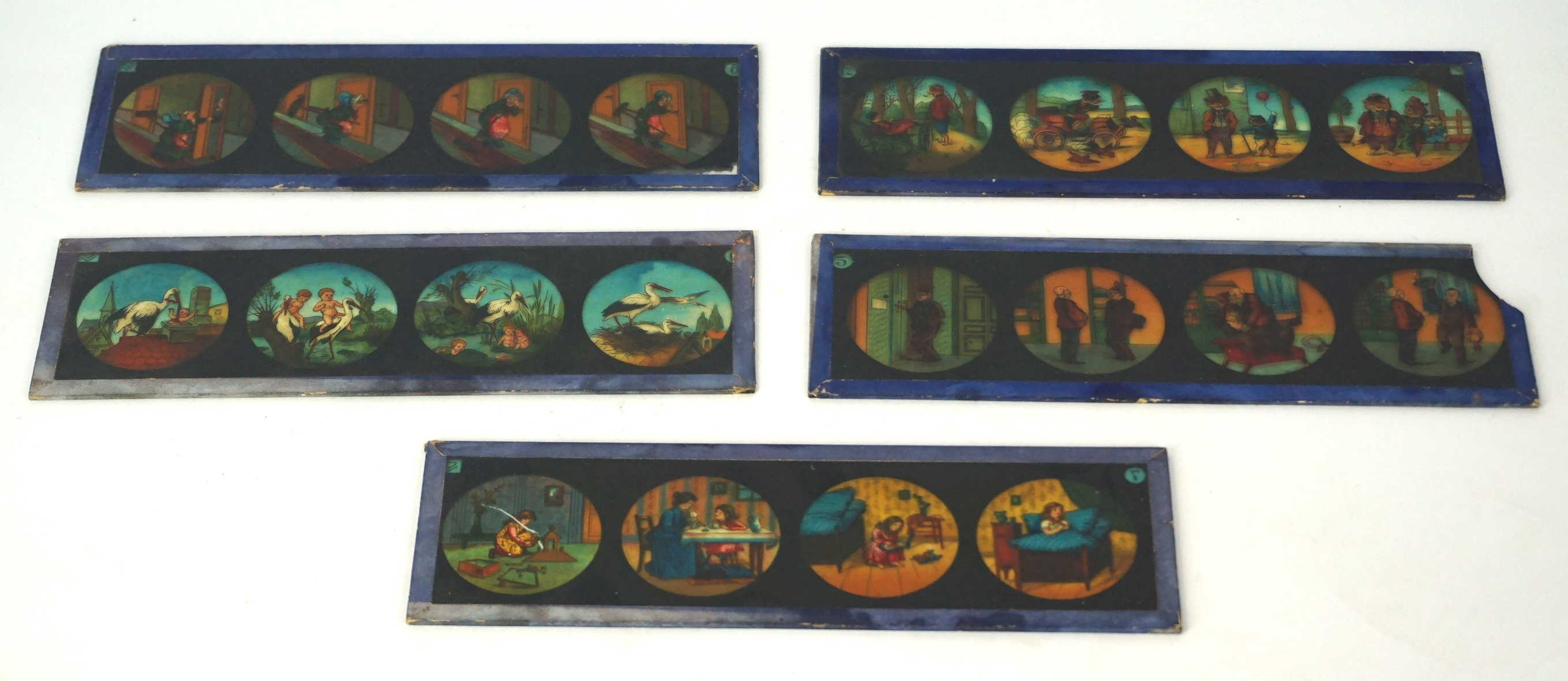 Twenty-five assorted Victorian glass sli