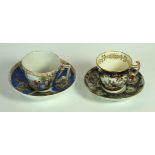 A Worcester scale blue teacup and saucer