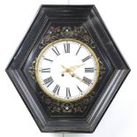 A French ebonised Boulle and Mother of Pearl inlaid striking vineyard clock
Circa 1870 with a 31cm