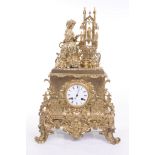 An Ormolu mantle clock,