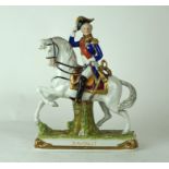 A 20th Century Sitzendorf porcelain figure
'Davoust' depicting an admiral on horse back,