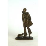An Art deco patinated bronze figure 'Com