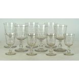 Six 19th Century ale glasses