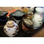 A mixed group of ceramic items to include a Royal Doulton character jug 'Robin Hood',