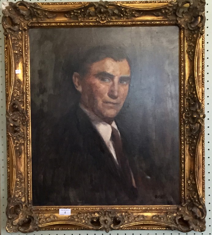 Holt (20th Century) oil on canvas depicting a portrait of a gentleman, signed Holt and dated 68,