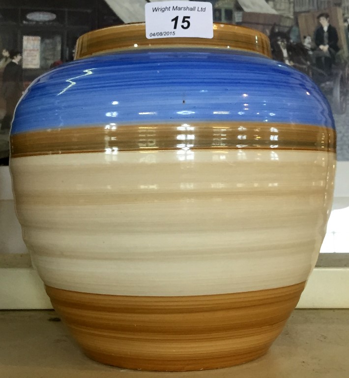 A Shelley Harmony vase of tapering cylindrical form.