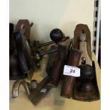 Three assorted Stanley planes to include no 45, 5, 4,