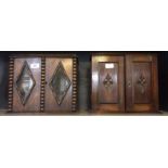 Two early 20th Century oak smokers cabinets.